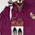 Festive wear thread work kurta with farshi pant & dupatta set