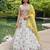 Women's Grey & Mustard Chiffon Beads with Embroidered Lehenga Choli with Dupatta