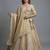 Women's Golden Silk Tissue Beads with Embroidered Lehenga Choli with Dupatta