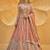 Women's Rust Chiffon Beads with Embroidered Lehenga Choli with Dupatta