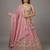 Women's Pink Tissue Beads with Embroidered Lehenga Choli with Dupatta