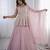 Pink Faux Georgette Embroidered Lehenga Set