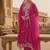 magenta embroidered roman silk pv chanderi unstitched dress material 