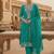 sea green embroidered roman silk pv chanderi unstitched dress material 