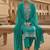 sea green embroidered roman silk pv chanderi unstitched dress material 