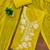 yellow embroidered roman silk pv chanderi unstitched dress material 
