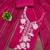 magenta embroidered roman silk pv chanderi unstitched dress material 