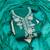 sea green embroidered roman silk pv chanderi unstitched dress material 