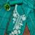 sea green embroidered roman silk pv chanderi unstitched dress material 