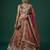 Women's Copper Brown Tissue Moti with Embroidered Lehenga Choli with Dupatta