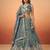 Women's Peacock Blue Tissue Moti with Embroidered Lehenga Choli with Dupatta
