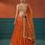 Women's Orange Georgette Sequince Embroidered Lehenga Choli with Dupatta