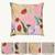 meadow threads beige cotton embroidered cushion cover (16"x16")