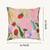 meadow threads beige cotton embroidered cushion cover (16"x16")