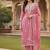 pink embroidered roman silk pv chanderi unstitched dress material 