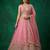 Women's Pink Tissue Zarkan Embroidered Lehenga Choli with Dupatta