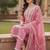 pink embroidered roman silk pv chanderi unstitched dress material 