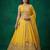 Women's Yellow Tissue Zarkan Embroidered Lehenga Choli with Dupatta