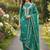 sea green embroidered roman silk pv chanderi unstitched dress material 