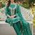 sea green embroidered roman silk pv chanderi unstitched dress material 