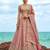 Women's Rose Gold Tissue Moti with Embroidered Lehenga Choli with Dupatta