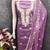 lavender embroidered roman silk pv chanderi unstitched dress material 