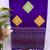 Purple Color Beautiful Ajarakh print with Real mirror work and Latkan Satin Crepe Saree