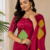 Red Color Beautiful Ajarakh print with Real mirror work and Latkan Satin Crepe Saree