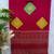 Red Color Beautiful Ajarakh print with Real mirror work and Latkan Satin Crepe Saree