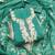 sea green embroidered roman silk pv chanderi unstitched dress material 