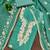 sea green embroidered roman silk pv chanderi unstitched dress material 