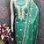 sea green embroidered roman silk pv chanderi unstitched dress material 