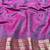 blue zari woven banarasi silk blend traditional saree with blouse piece