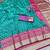blue zari woven banarasi silk blend traditional saree with blouse piece