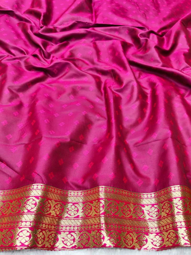 dark blue zari woven banarasi silk blend traditional saree with blouse piece