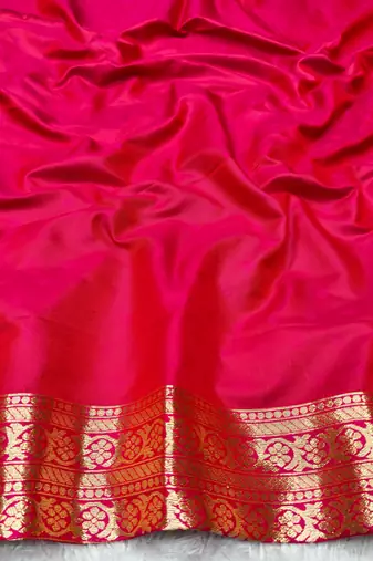gold zari woven banarasi silk blend traditional saree with blouse piece