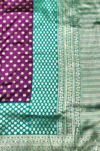 wine zari woven banarasi silk blend traditional saree with blouse piece