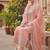 peach embroidered glaze cotton unstitched dress material 