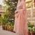 peach embroidered glaze cotton unstitched dress material 