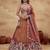 Women's Rust Tissue Moti with Embroidered Lehenga Choli with Dupatta