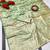 dark green zari woven banarasi satin silk blend traditional saree with blouse piece