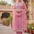 pink embroidered glaze cotton unstitched dress material 