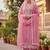 pink embroidered glaze cotton unstitched dress material 