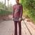 Maroon embroidered silk blend indo western set