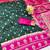 green zari woven banarasi silk blend traditional saree with blouse piece