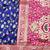 blue zari woven banarasi silk blend traditional saree with blouse piece