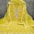 yellow embroidered glaze cotton unstitched dress material 