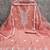 peach embroidered glaze cotton unstitched dress material 