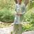 Sage green embroidered chanderi silk kurta set