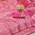 pink zari woven banarasi silk blend traditional saree with blouse piece
